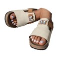 thumbnail image 1 of DXOUPM Women's Slippers Casual Butterfly Decorated Summer Open Toe Comfortable Walking Sandal, 1 of 3