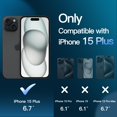 thumbnail image 2 of JETech 5 in 1 Matte Case for iPhone 15 Plus 6.7-Inch with 2-Pack Each Tempered Glass Screen Protector and Camera Lens Protector, Translucent Back Shockproof Phone Cover (Black), 2 of 7