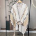 thumbnail image 1 of LOVZFMLL Cardigans Cardigan pour Femmes Mode Femmes Hiver Bouton Uni Capes Tricotées Manteau, 1 of 3