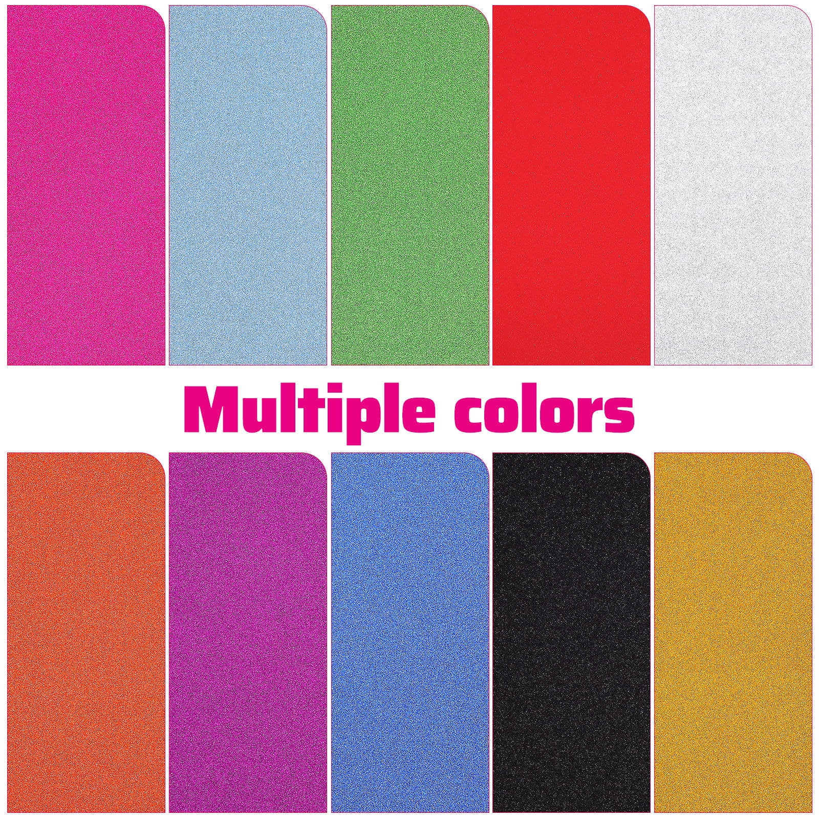 SHOWERORO Glitter Craft Paper 60 Sheets Rectangular Fading Resistant for Cutting and Crafting 11.8x7.9 inches