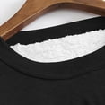 thumbnail image 5 of Chrismas Sweaters Womens Long Tops for Leggings with Pockets Sherpa Lined Xmas Print Crewneck Pullover Tunics (M, Black), 5 of 6
