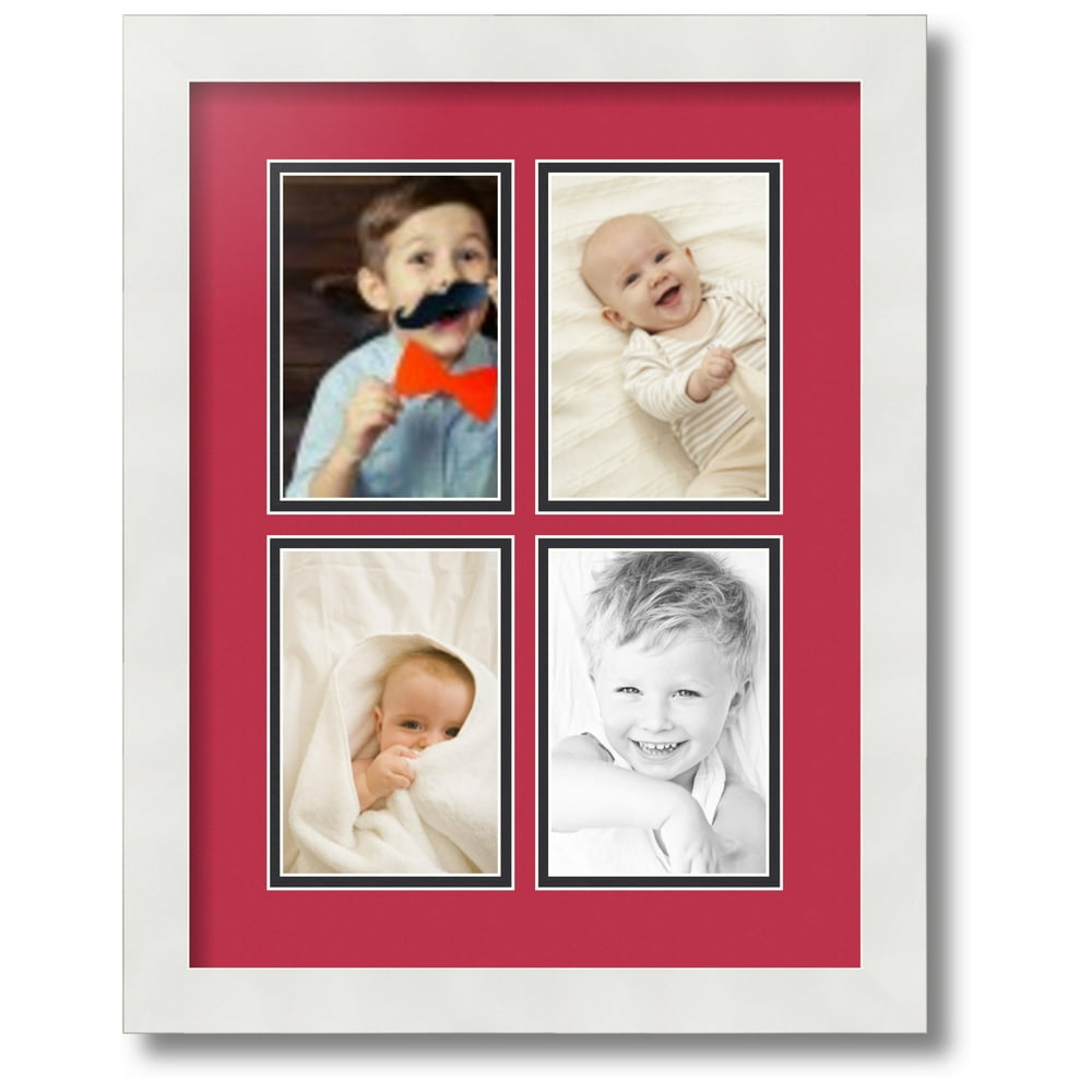 ArtToFrames Collage Photo Picture Frame with 4 4x6" Openings, Framed