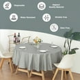 thumbnail image 5 of (4 Packs) Silver Premium Round Heavy-Duty Plastic Table Covers ( Reusable), 5 of 6