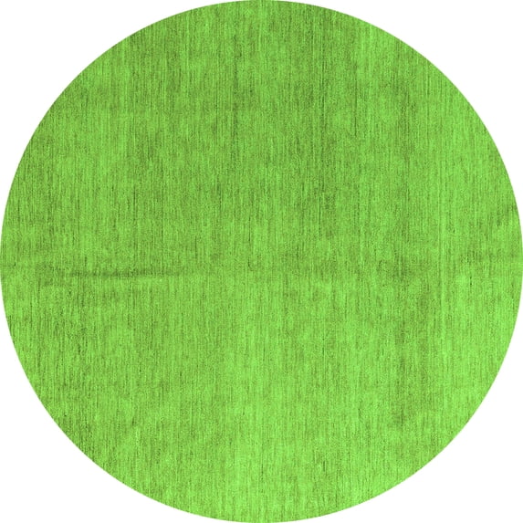 Ahgly Company Indoor Round Abstract Green Modern Area Rugs, 5' Round
