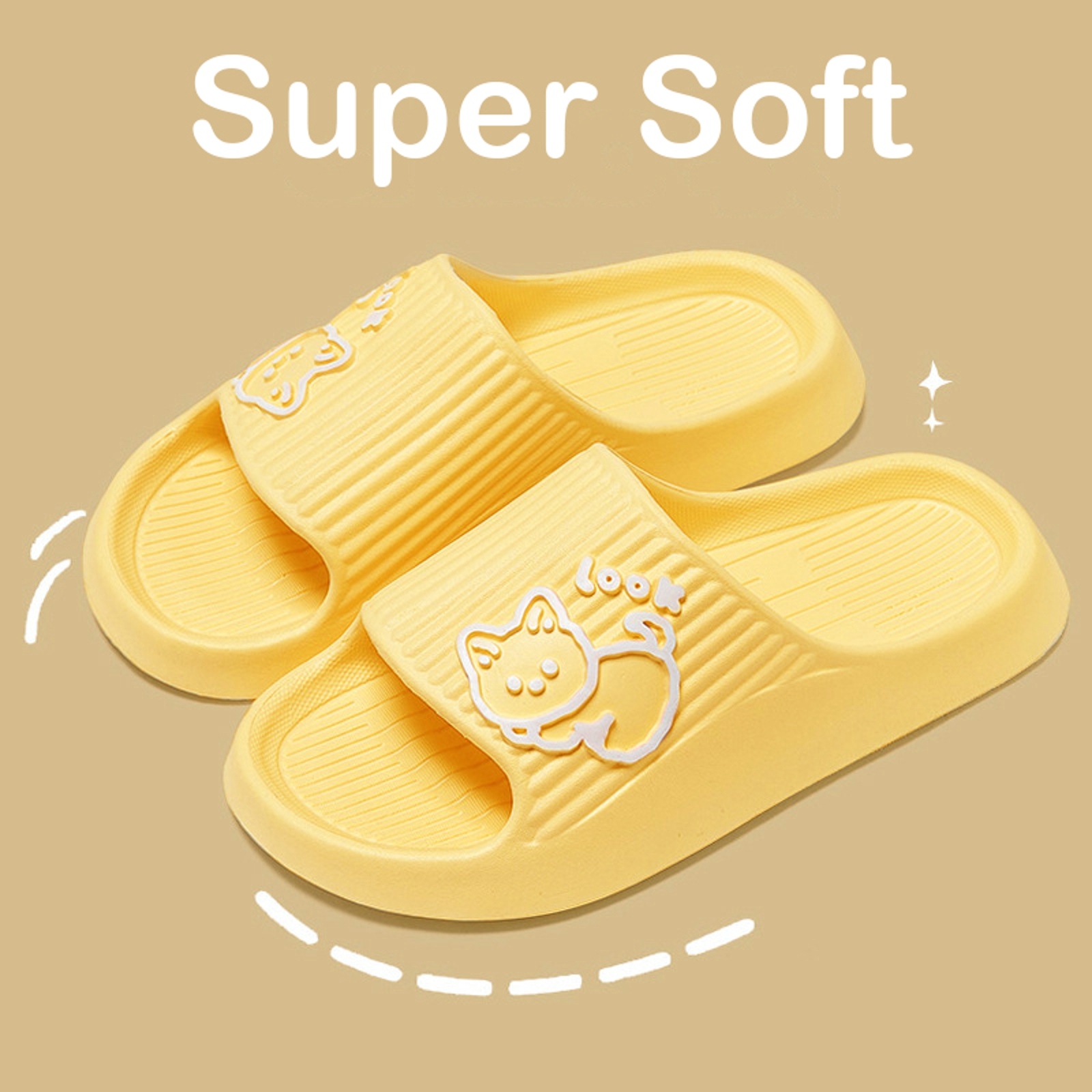 Women Summer Slippers Cute Lightweight Anti-slip Open Toe Spa Shower Bathroom Slides Soft Indoor Outdoor Slipper - image 3 of 6