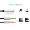 thumbnail image 3 of GHSDFBB Headset Splitter Cable for PC 3.5mm Jack Headphones Adapter Convertors forPC 3.5mm Female with Headphone/Microphone Transform to 2 Dual 3.5mm Male for Computer Y Splitter Audio(Silver), 3 of 7
