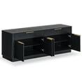 thumbnail image 3 of Safavieh Gabrietta 2 Drawer Wood Tv Stand in Black / Gold, 3 of 15