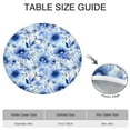 thumbnail image 6 of Pioneer Flower Floral Print Pattern Round Fitted Tablecloth with Elastic Edge,Dining Table Cover Waterproof,Outdoor Round Tablecloth for Camping,Dining,Indoor and Outdoor, 6 of 7