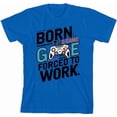 thumbnail image 3 of "Born To Game, Forced To Work" Youth Natural Crew Neck Short Sleeve Tee-Medium, 3 of 4