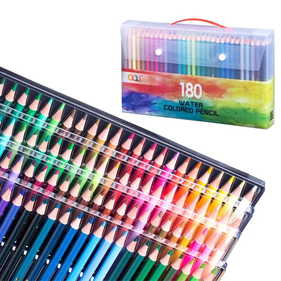 Amdohai 120/150/180/210 Professional Artist Watercolor Pencils Set Water-Soluble Colored Pencils for School Students Adults Color Pencils Art Supplies for Drawing Sketching Coloring Books