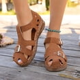 thumbnail image 2 of Taqqpue Closed Toe Sandals for Women Dressy Summer Comfortable Platform Wedges Ankle Strap Gladiator Sandals Breathable Hollow Out Sandal Casual Anti-Slip Sandal Outdoor Walking Shoes, 2 of 10