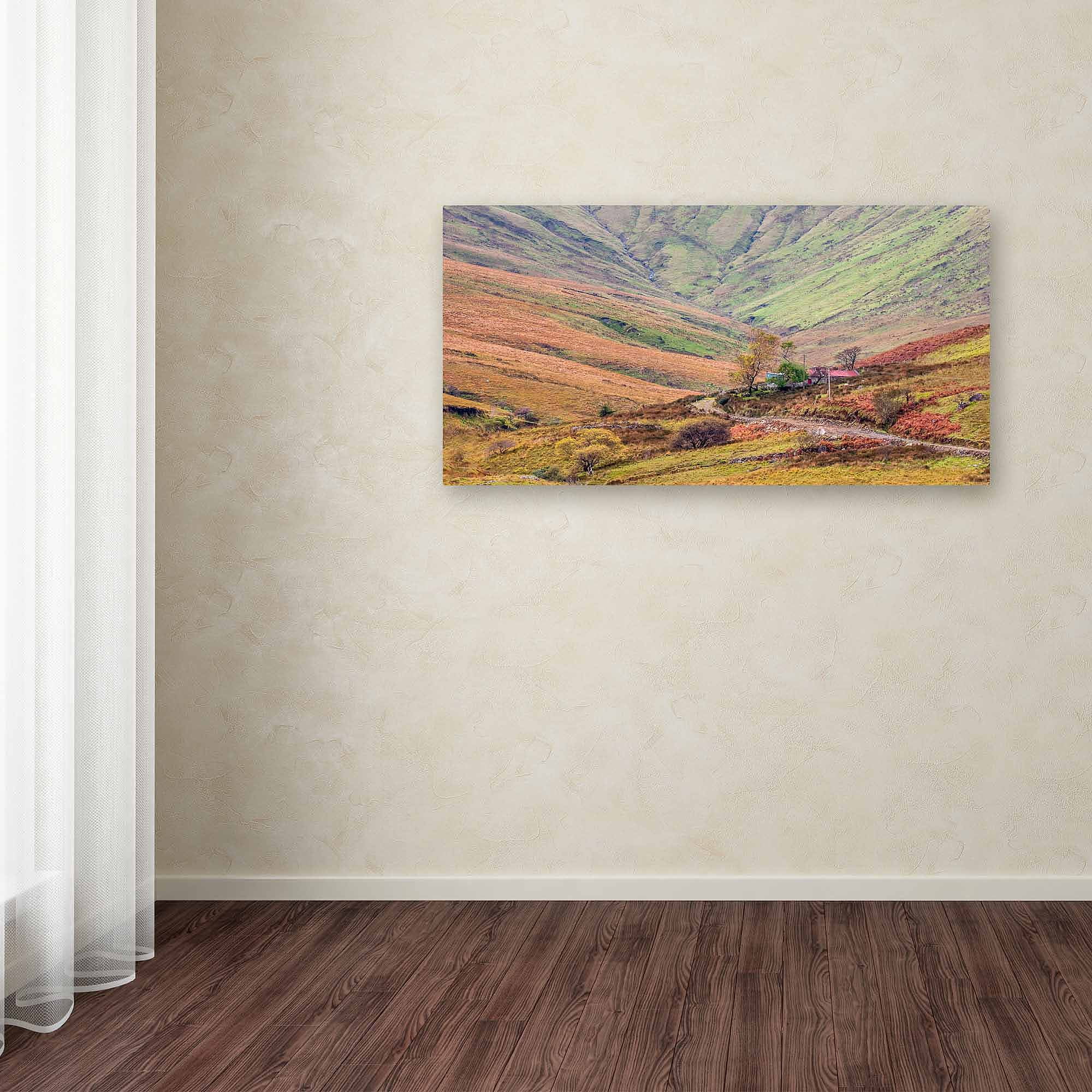 Trademark Fine Art "Ireland Autumn Cottage" Canvas Art by Pierre Leclerc