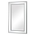 thumbnail image 2 of Benjara BM239359 Miroir Mural Rectangulaire 32 Pouces avec Design Perlé&44; Argent, 2 of 5
