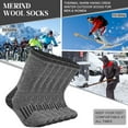 thumbnail image 5 of KOITHOT 3 Pack Merino Wool Socks for Men & Women, Thermal Boot Warm Hiking Socks, 5 of 6