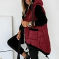 thumbnail image 5 of ZMHEGW Women Coats Winter Sleeveless Vest Long Hoodie Warm Down With Pockets Quilted Outdoor Fall Jackets, 5 of 7