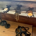thumbnail image 4 of Zeckos Set of 3 Cast Iron Creepy Hand Wall Hooks Gothic Decor Distressed Black - Black - Size 2.25 x 3.25 x 4 inches, 4 of 11