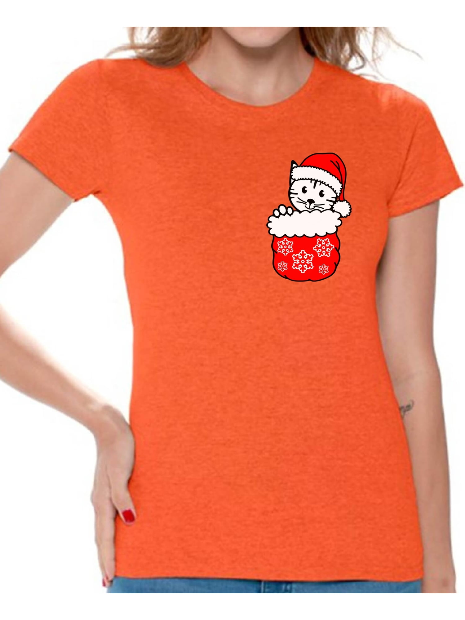 cat christmas tee shirts