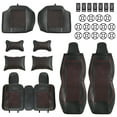 thumbnail image 4 of Car Seat Cover Full Set PU Leather for Chevy Silverado GMC Sierra 1500 2007-2021, 4 of 5