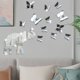 thumbnail image 4 of 1pc Mirror Elephant Chasing Butterfly Wall Sticker, Scene Decor, Room Decor, 4 of 4