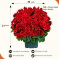 thumbnail image 5 of Artificial Topiary for Outdoors- 20” Potted Plant Fake Geraniums Bush-UV Resistant Artificial Outdoor Plant for Front Porch, Garden, Yard, Patio Decor（Red）, 5 of 5