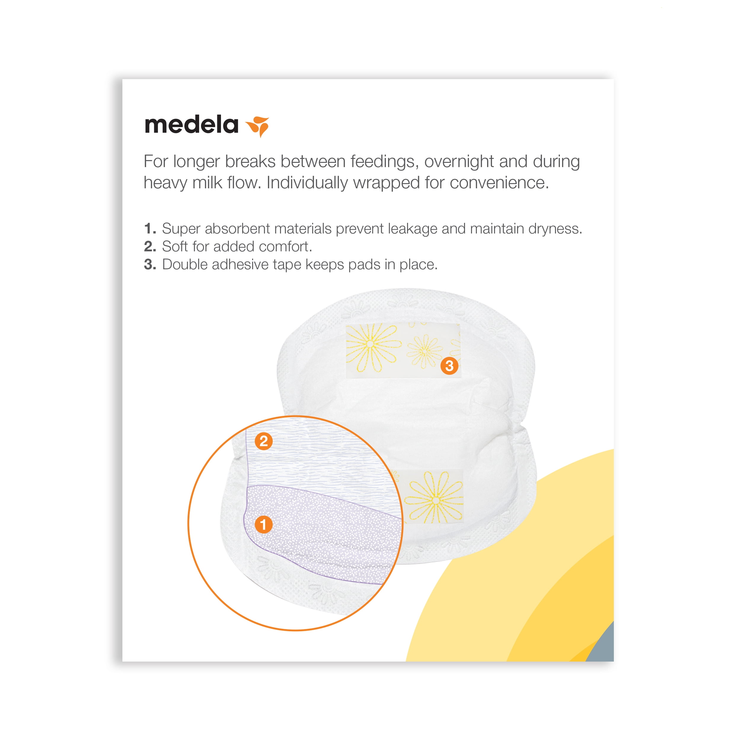 Medela - Disposable Breast Pads with Gel Filler, 60 pcs