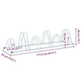 thumbnail image 2 of vidaXL Bicycle Stand for 6 Bikes Floor Freestanding Galvanized Steel, 2 of 7