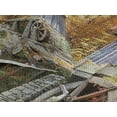 thumbnail image 3 of Ambesonne Waterfall Quilted Coverlet 3 Pcs, Historic Mill Autumn, King Size, Yellow Brown, 3 of 4