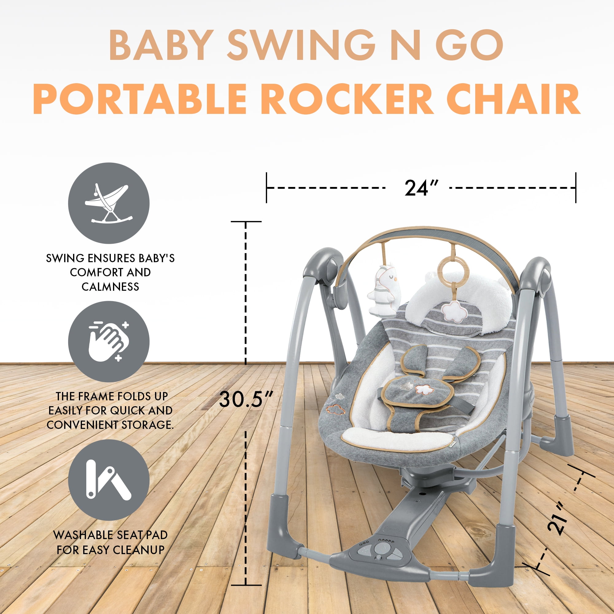 Ingenuity boutique collection swing and rocker sale