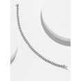 thumbnail image 5 of Forever Facets Fine Silver Plated Silver Tone S Shape Link Diamond Accent Tennis Bracelet, 7.25", 5 of 7