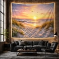 thumbnail image 6 of Sandy Beach Path with Sea Grass at Golden Sunset, Serene Coastal for Beach Lovers, Ocean Nature Wall Art, Housewarming Gift, Tapestry Wall Hanging for Bedroom and Living Room, 6 of 7