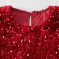thumbnail image 6 of eczipvz Girls Sequin Dress A Line Sparkly Sleeveless Wedding Gown Party Dresses for Girls Size 5-6 Years, 6 of 9