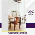 thumbnail image 2 of ENERLITES 3 Speed In Wall Ceiling Fan Control, Slide switch, 120VAC, 2.5A, Single-Pole, Neutral Wire Required, 17000-F3-W-F , White, 2 of 5