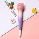 thumbnail image 1 of Kawaii Gel Ink Pen - Squishy Pens for Stress Relief, Smoother Writing - Cute Soft Pink Purple Bear Design - Perfect Holiday Gift and School Supply, 1 of 1