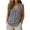 Gray, variant on Women's Plus Size 100% Cotton Vest, Sleeveless V-Neck Button-Down Waistcoat with Textured Fabric