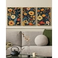 thumbnail image 2 of Drsoum Flower wall Art Floral Wildflowers Decor for Bedroom living Room 11x14in3pcs Natural Framed, 2 of 5