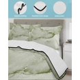 thumbnail image 4 of Quilts King Size, Marble Sage Green Soft Comforter Bedding Set for Bed, Modern Abstract Ink Painting Luxury Lightweight Quilted Bedspread with Pillow Cover(2 Pieces) for All Season, 96x106 Inch, 4 of 6