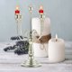 thumbnail image 4 of Houderco Portavelas De Metal Plateado Estilo Europeo Ideal Para Eventos Y En El Hogar, 4 of 8