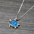 thumbnail image 4 of Fiudx Collar de Tortuga, Joyería de Plata de Longitud Ajustable, Hermoso Diseño de Tortuga Marina Azul, Regalo Significativo para Ocasiones Especiales, Cumpleaños, Aniversario, San Valentín, Ideal pa, 4 of 6