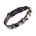 thumbnail image 3 of de cuero PU de estrella, accesorios, hebilla de Hip Hop, cierre ancho y grueso, Punk, regalo Unisex, brazalete, para niñas, niñ Marrón SM SunniMix Pulsera Ajustable, 3 of 8