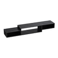 thumbnail image 1 of Fabato 59 In Wall Mounted Floating TV Stand w/ Built In Power Strip, Black, 1 of 8