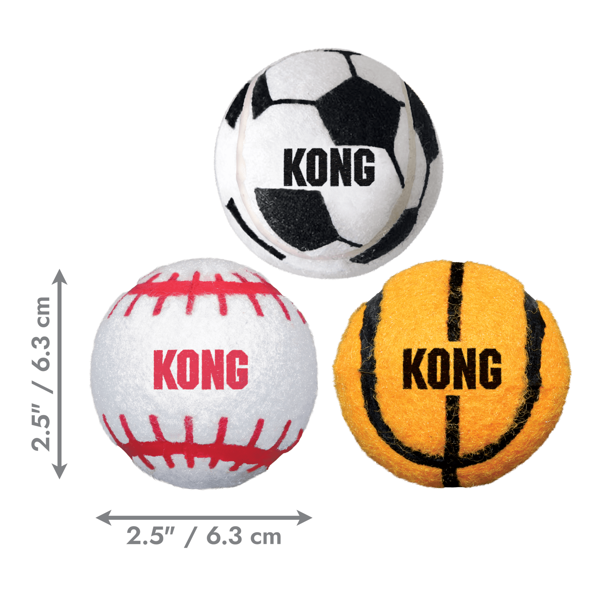 KONGÂ® Sport Balls, Extra Thick Dog Toys, 3 Count