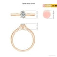 thumbnail image 4 of ANGARA Natural 0.43 Ct. Diamond Solitaire Engagement Ring in 14K Rose Gold for Women (Ring Size: 4.5), 4 of 9