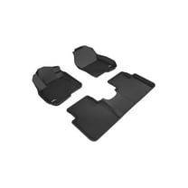 3D MAXpider Custom Fit Kagu Floor Mat (Black) Compatible with Honda CR-V 2017-2022 - Full Set