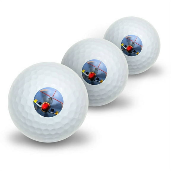 World War II Fighter Plane Aircraft Novelty Golf Balls, 3pk