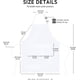 thumbnail image 2 of 2 Pack Adjustable Bib Apron Waterdrop Resistant with 2 Pockets Cooking Kitchen Aprons for Women Men Chef, White, 2 of 4