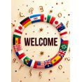 thumbnail image 4 of Welcome Banner with International Flags Circular Design Background Event Decoration Party Supplies Global Conference Backdrop Indoor Outdoor Display, 4 of 4