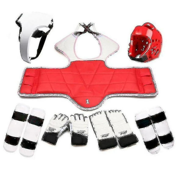 Taekwondo Fivepiece Set Taekwondo Protective Gear Helmet Armor Kickboxing Boxing Glove Taekwondo Equipment Head Protector3