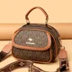 thumbnail image 2 of Bolso bandolera pequeño para mujer con estampado TMK, bolso de mano con dos compartimentos, logotipo de canguro, bolso de hombro de diseñador marrón y tostado, 2 of 5