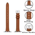 thumbnail image 2 of Stiroll Correas De Cuero Delgadas Compatibles Con Apple Watch Band 49 Mm, 46 Mm, 45 Mm, 44 Mm, 42 Mm (Serie 3 2 1) Pulsera Delgada De Cuero De Grano Superior Para Iwatch Ultra Se Series 10/9/8/7/6/5/4, 2 of 5