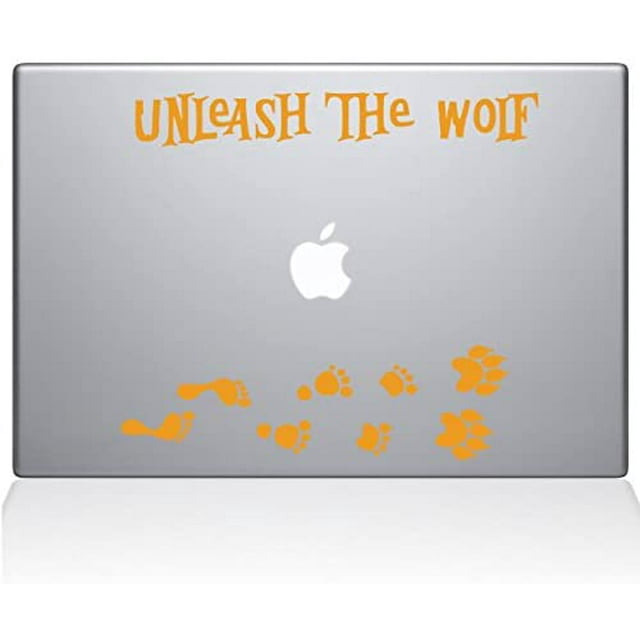 The Decal Guru Déchaîné Le Livret de Loup-Garou Autocollant Vinyle - 13" MacBook Pro (2016 et Plus Récent) - Jaune